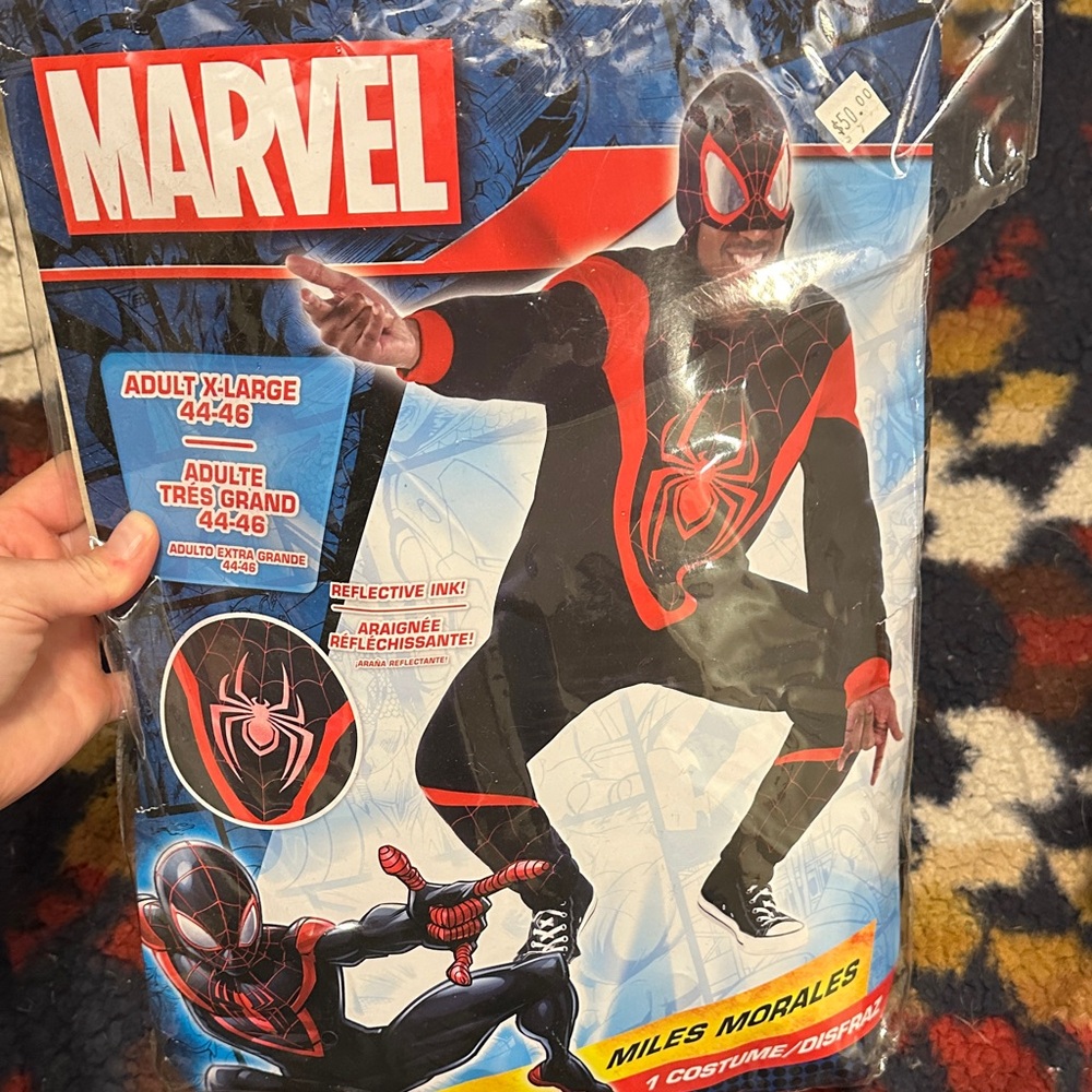 Marvel Miles Morales Adult Costume - Black and Red